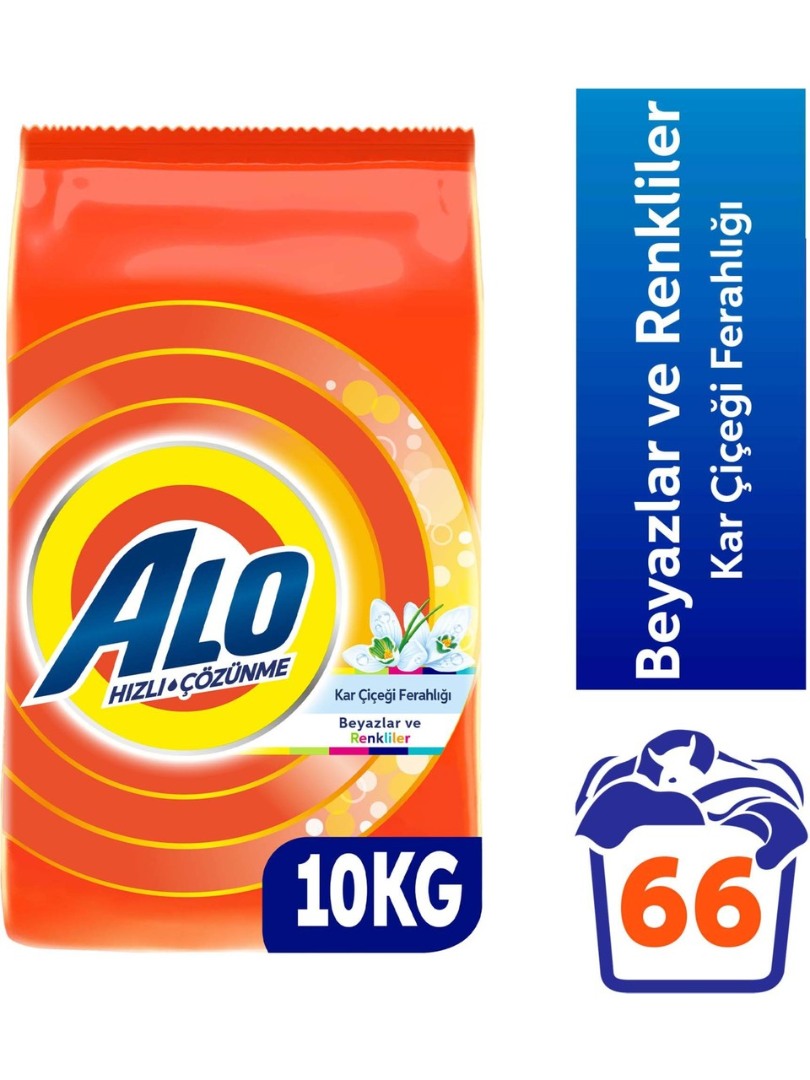 Alo 10 Kg Kar Çiçeği Deterjan - Ferah Beyazlar & Renkliler