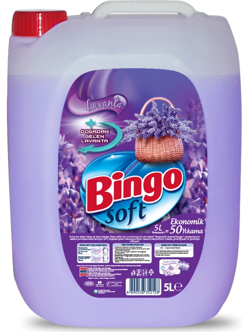 Bingo Soft Lavanta Rüzgarı Çamaşır Yumuşatıcısı 5L