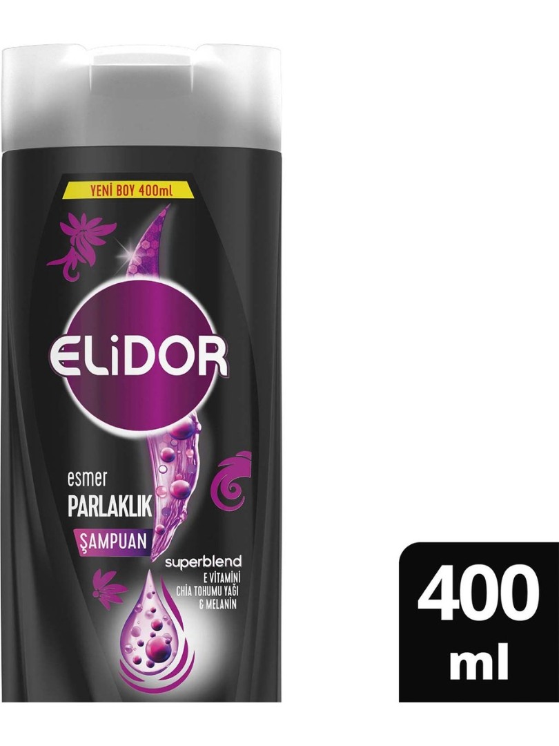 Elidor Superblend Saç Bakım Şampuanı Esmer Parlaklık E Vitamini Chia Tohumu Yağı Melanin 400 ml