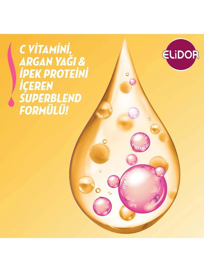 Elidor Superblend Saç Bakım Şampuanı İpeksi Yumuşaklık Argan Yağı İpek Proteini C Vitamini 400 ml