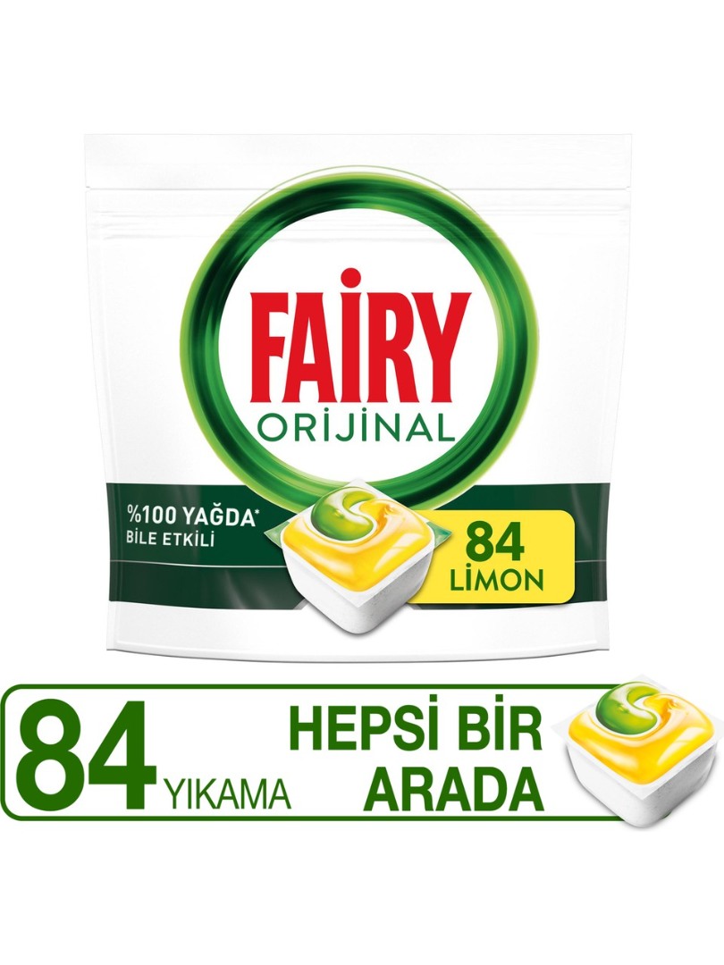 Fairy Hepsi Bir Arada Bulaşık Makinesi Deterjanı Tableti / Kapsülü Limon Kokulu 84 Yıkama