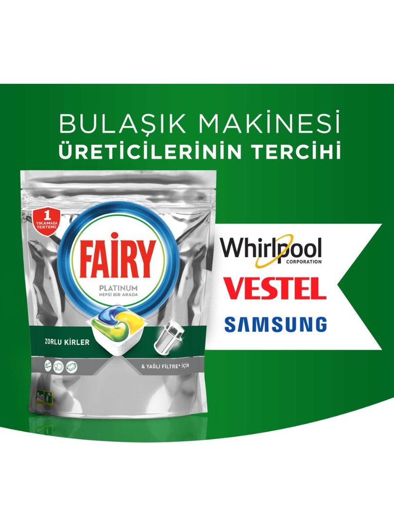 Fairy Platinum 125'li Bulaşık Makinası Deterjanı Tableti / Kapsülü