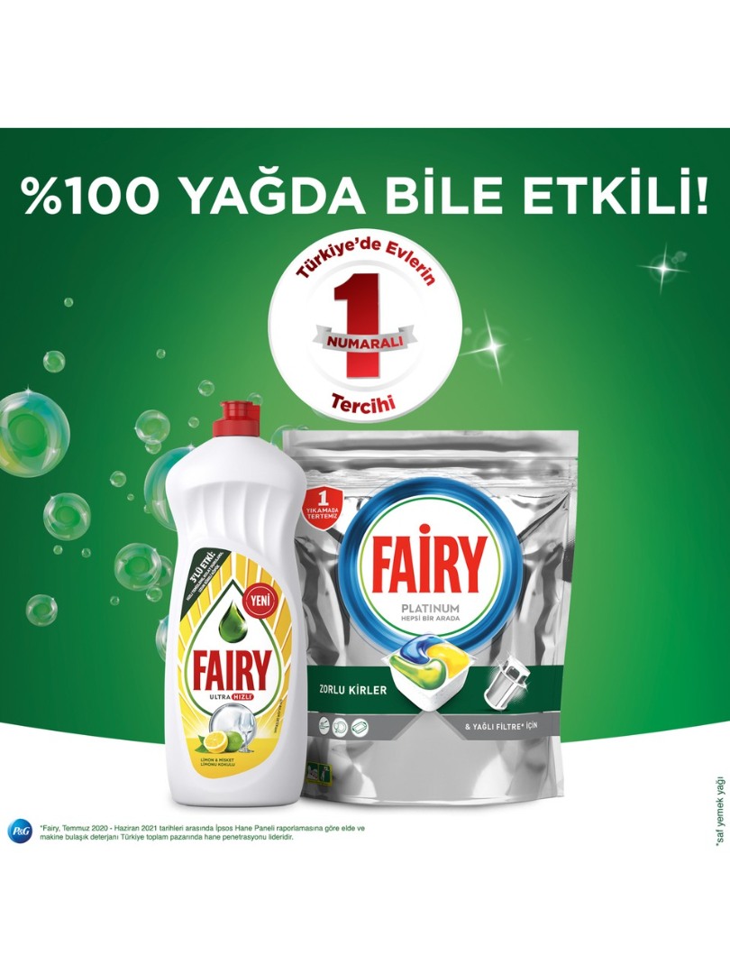 Fairy Platinum 125'li Bulaşık Makinası Deterjanı Tableti / Kapsülü