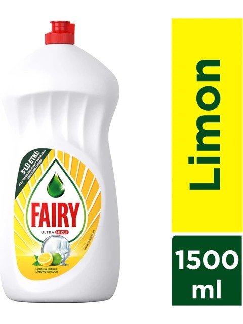 Fairy Limon Sıvı Bulaşık Deterjanı 1500 ml - Etkili Temizlik