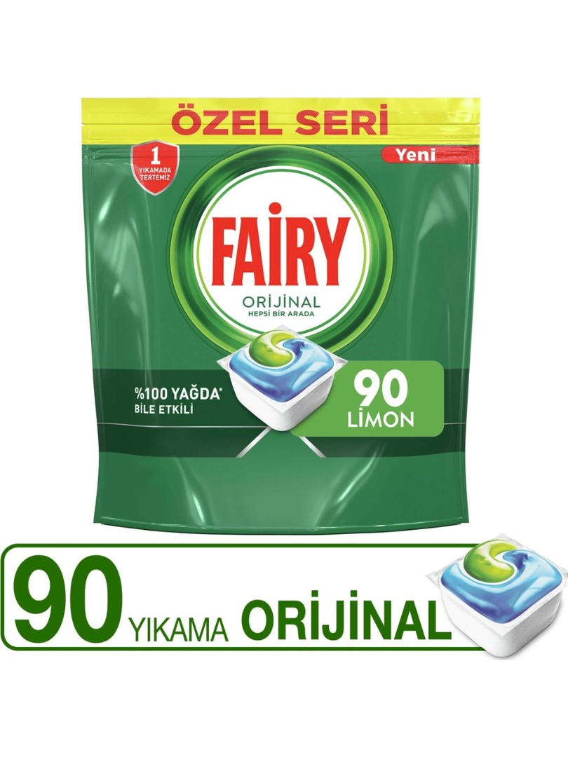 Fairy Orijinal 90 Yıkama Bulaşık Deterjanı Kapsülü