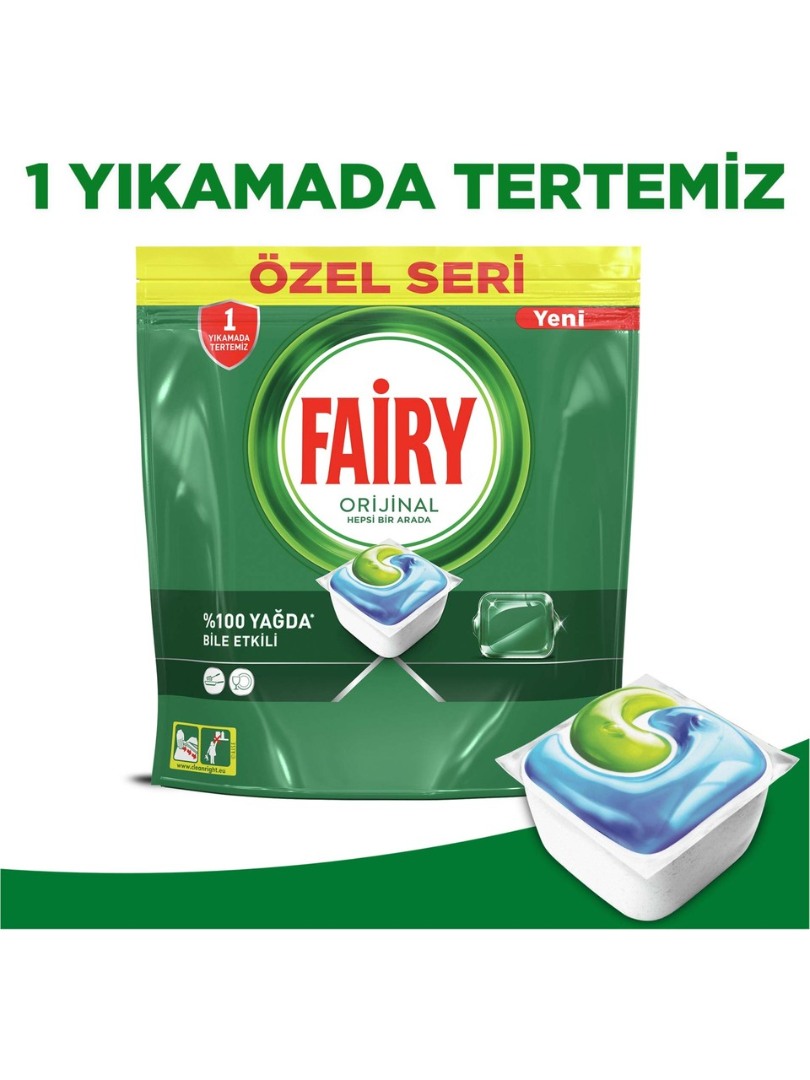 Fairy Orijinal 90 Yıkama Bulaşık Makinesi Deterjanı Tableti / Kapsülü Özel Seri