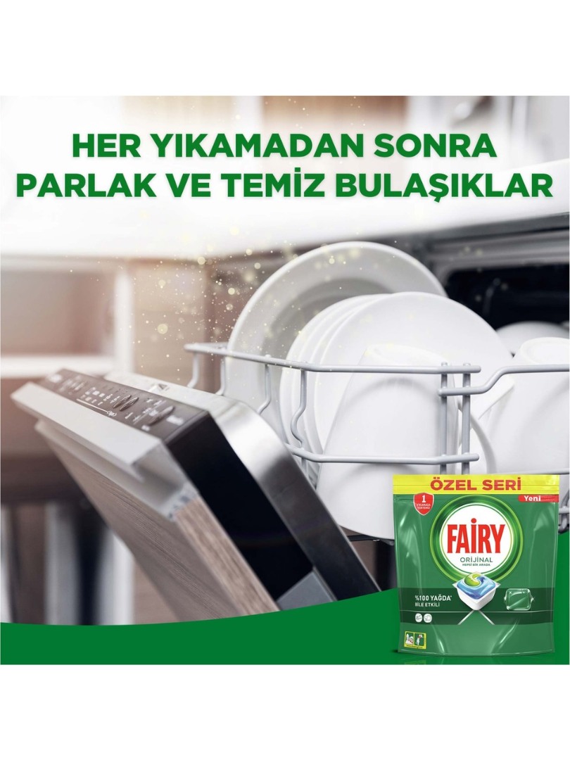 Fairy Orijinal 90 Yıkama Bulaşık Makinesi Deterjanı Tableti / Kapsülü Özel Seri