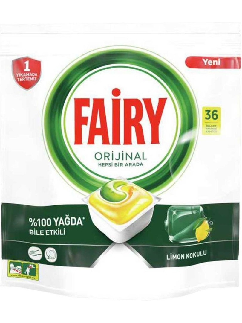 Fairy Hepsi Bir Arada Bulaşık Deterjanı Kapsülü - 36 Yıkama