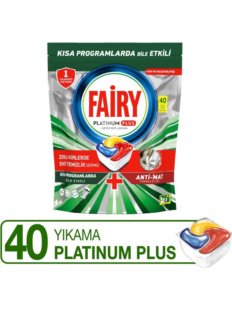 Fairy Platinum Plus Limon Kokulu Deterjan Kapsülü - 40 Yıkama