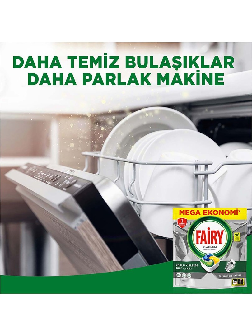 Fairy Platinum Limon Kokulu Bulaşık Kapsülü - 96 Yıkama