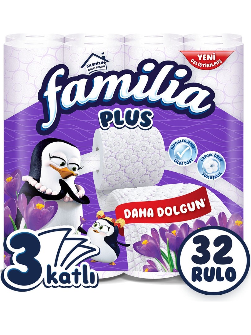 Familia Plus Parfümlü Tuvalet Kağıdı 32'li - Sihirli Çiçekler