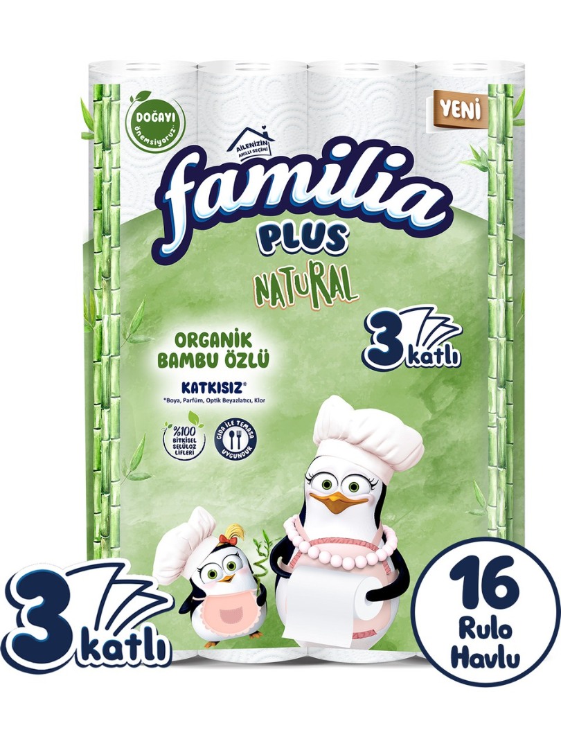 Familia Plus Natural 16'lı Kağıt Havlu