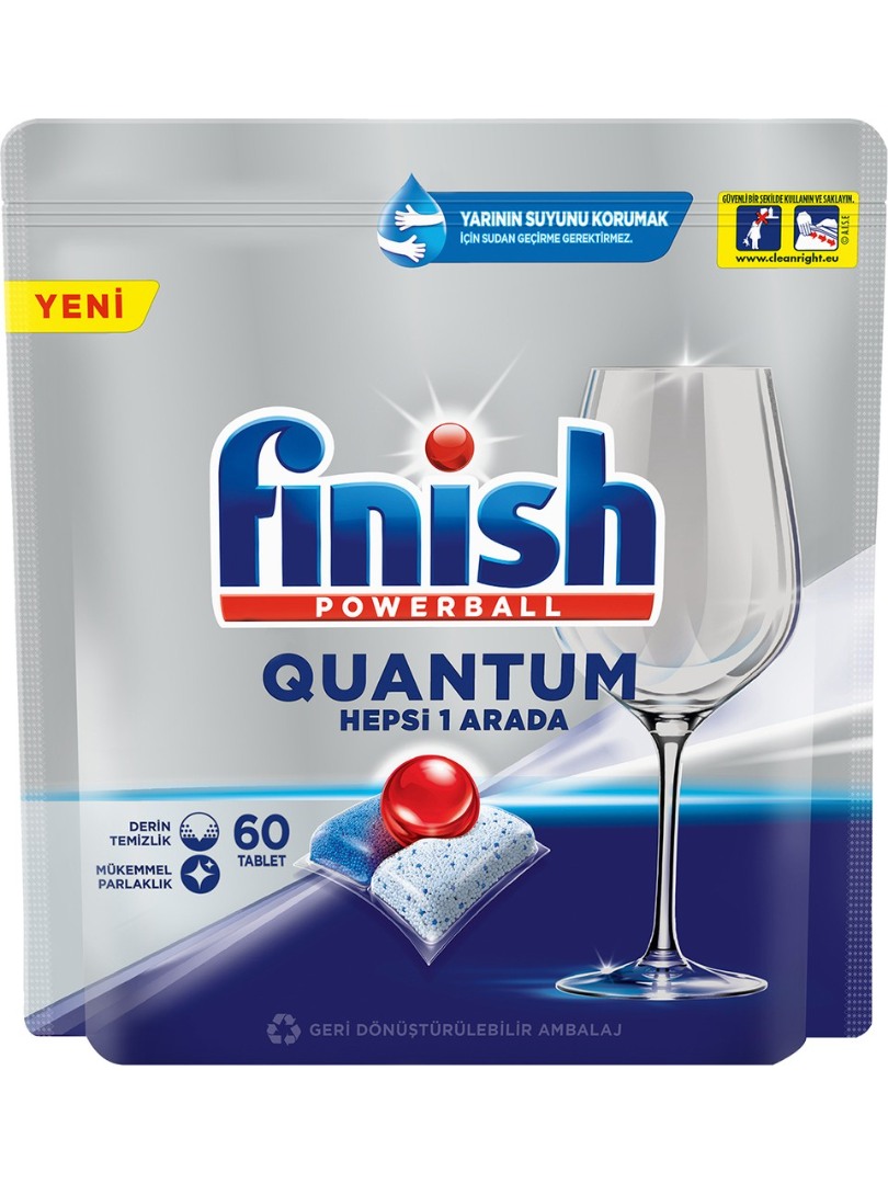 Finish Quantum 60 Kapsül Bulaşık Makinesi Deterjanı Tableti