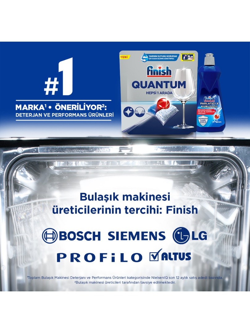 Finish Quantum 60 Kapsül Bulaşık Makinesi Deterjanı Tableti