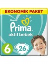 Prima Bebek Bezi Aktif Bebek 6 Beden 26 Adet Ekstra Large Ekonomik Paket Prima Bebek Bezi Aktif Bebek 6 Beden 26 Adet Ekstra Large Ekonomik Paket