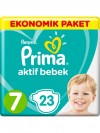 Prima Bebek Bezi Aktif Bebek 7 Beden 23 Adet XX Large Ekonomik Paket