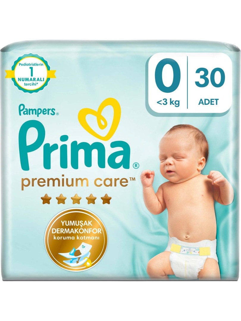 Prima Bebek Bezi Premium Care 0 Numara - 30 Adet