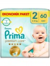 Prima Bebek Bezi Premium Care 2 Numara 60 Adet Ekonomik Paket