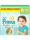 Prima Bebek Bezi Premium Care 6 Numara 93 Adet Aylık Fırsat Paketi