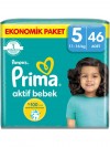 Prima Bebek Bezi Aktif Bebek 5 Beden 46 Adet Junior Fırsat Paketi Prima Bebek Bezi Aktif Bebek 5 Beden 46 Adet Junior Fırsat Paketi