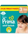 Prima Aktif Bebek, Bebek Bezi 3 Numara, 156 adet