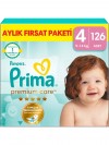 Prima Bebek Bezi Premium Care 4 Numara - 126 Adet