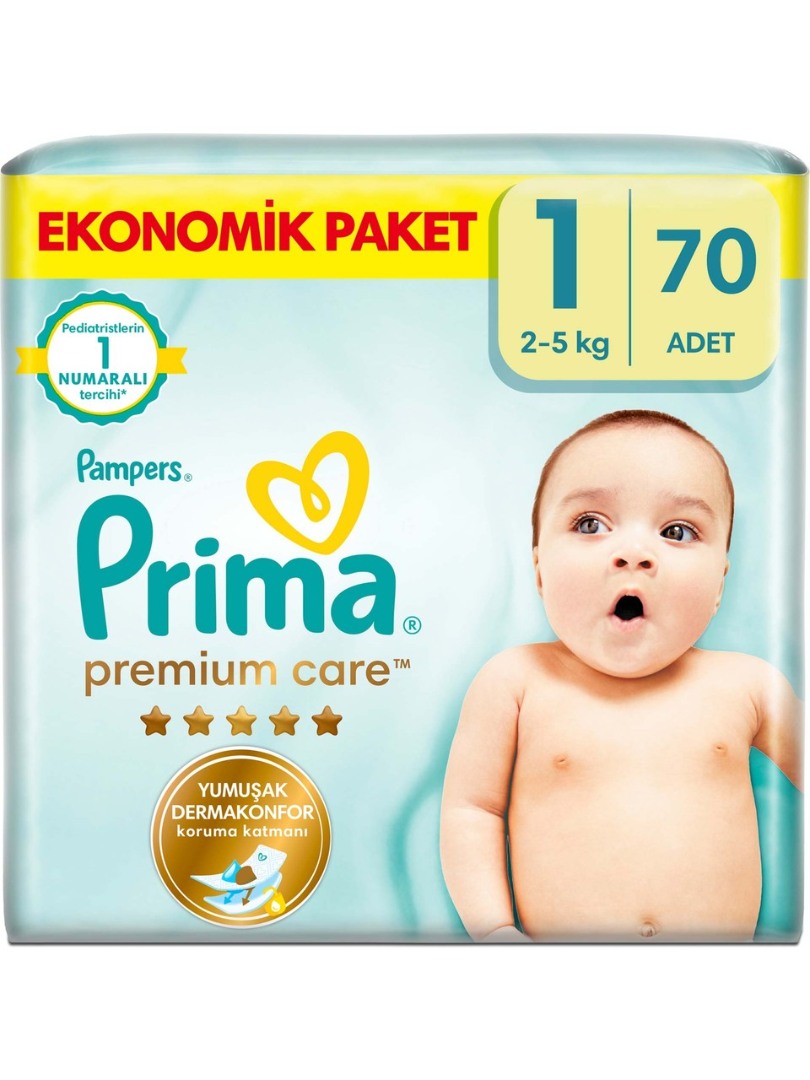 Prima Bebek Bezi Premium Care 1 Numara 70 Adet