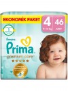 Prima Bebek Bezi Premium Care 4 Numara 46 Adet Ekonomik Paket