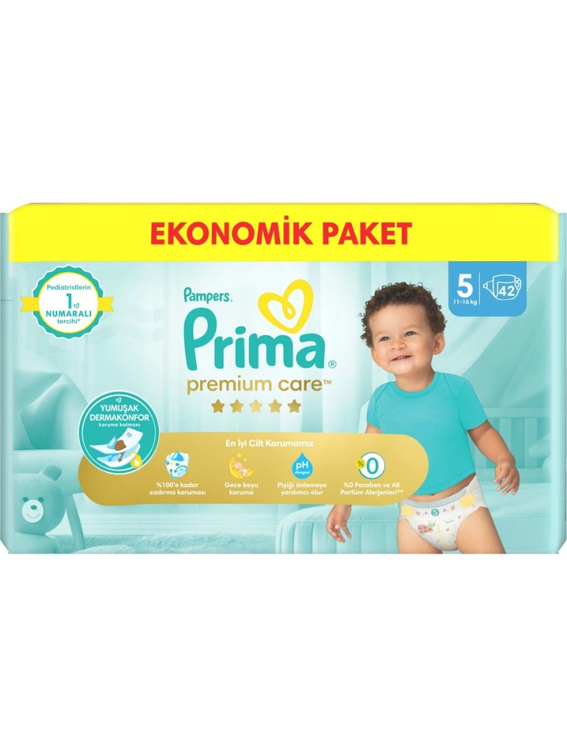 Prima Premium Care Bebek Bezi 5 Numara - 42 Adet Ekonomik